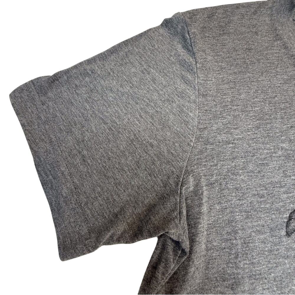 Unisex Canvas Gray T shirt with Ant on a Bicycle Graphic Short Sleeve V Neck - Picture 14 of 16
